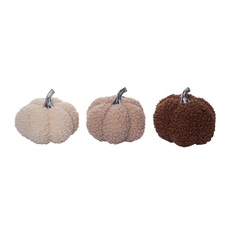  Ensemble de 3 décorations neutres en peluche