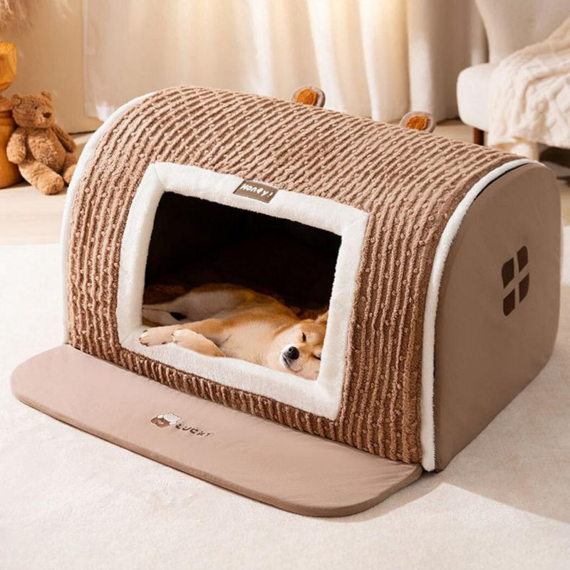 Niche pour chien Winter Winter, Small (13.78" H x 19.69" W x 15.75" D), Brun