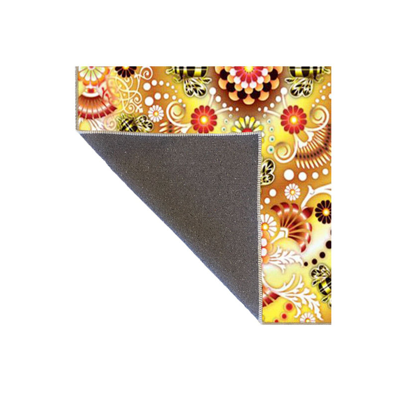 Yellow Light Toned Bee Motif Pattern Modern Decorative Washable Rug, Rectangle 3'11" x 5'11" Rug Pad Included