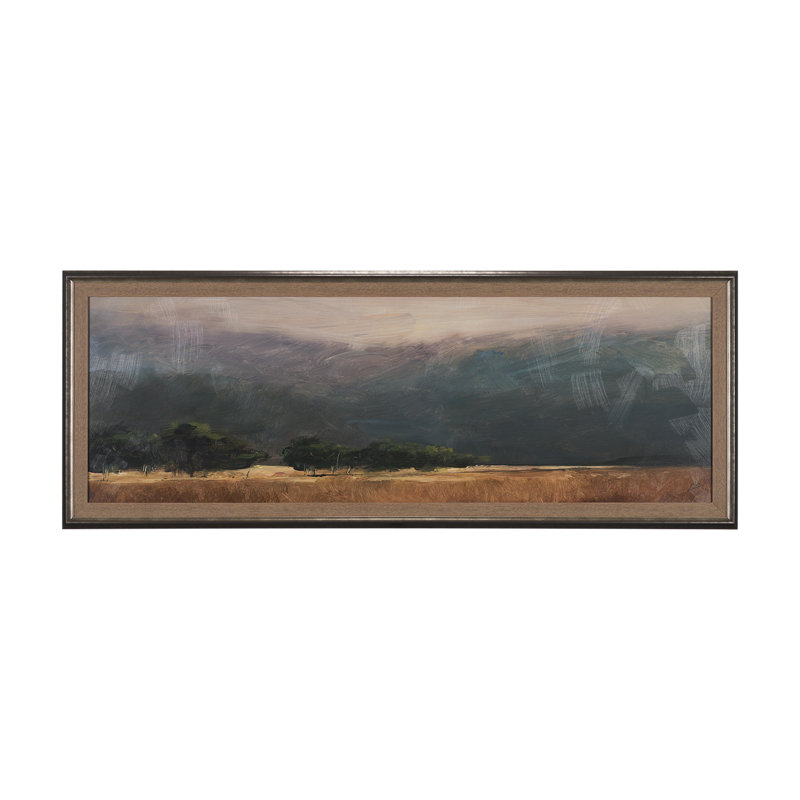«Haze Landscape a Hand Embelished», reproduction d'art encadrée, Haze Landscape, 1, 64.3L x 2.6W x 24.3H