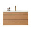 Meuble-lavabo mural simple avec lavabo en céramique