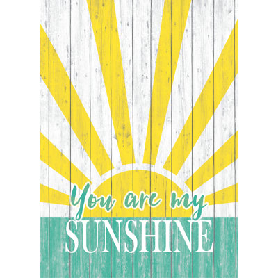 You Are My Yellow And Teal Sunshine - Wrapped Canvas Print