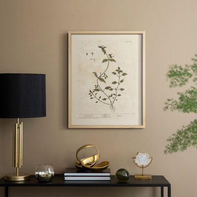 Impression florale vintage encadrée CLxxv - bois massif