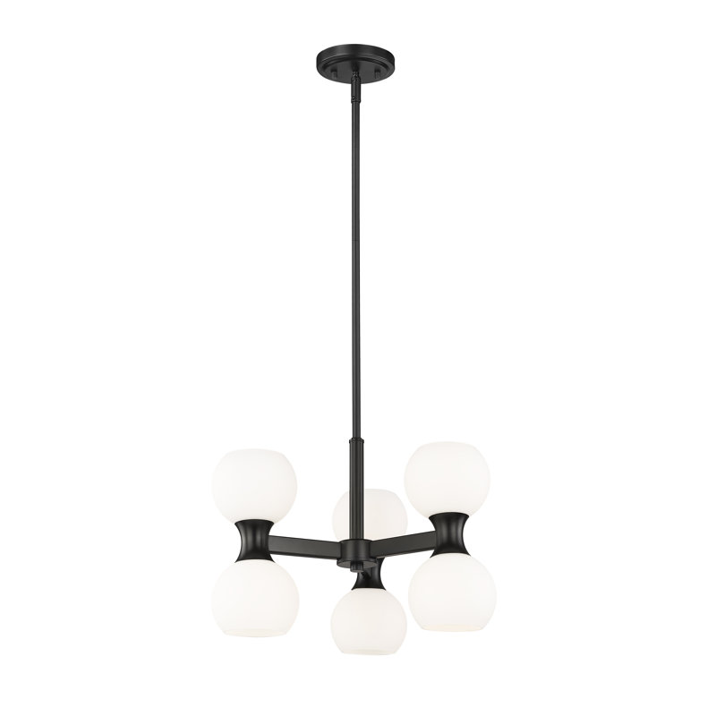 Lustre linéaire moderne Spoutnik à 6 lumières Navua, Or moderne