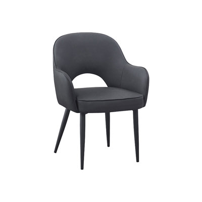 PU Leather Chair with Steel Legs