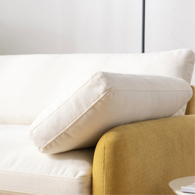 50*43" Oversized Chenille Single Sofa Chair,Wide and Deep Seat Accent Chair,Modern Upholstered Comfy Armchair,Color Blocking Couch Lounge with Pillows
