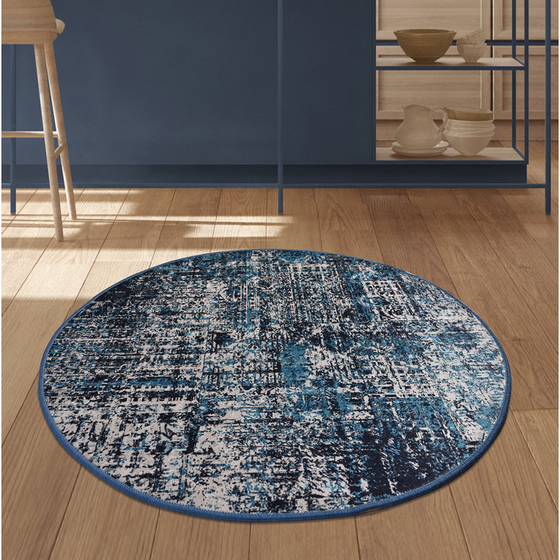 Abstract Shag Area Rug, Round 140cm