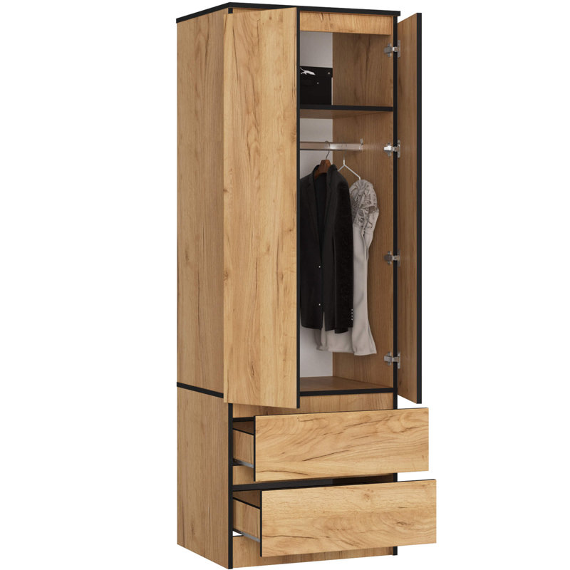 Breena 2 Door Manufactured Wood Wardrobe