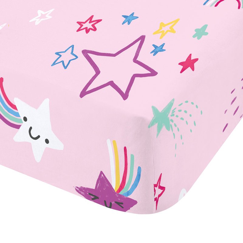 Happy Stars Fitted Sheet, Double (4'6)