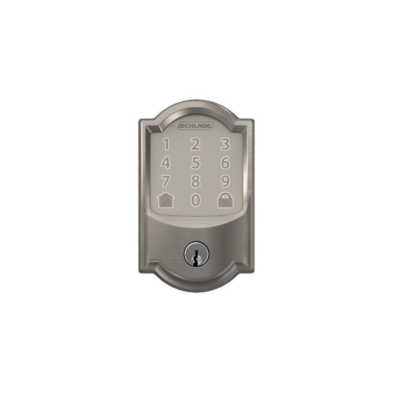 Encode Smart WiFi Deadbolt with Camelot Trim, Satin Nickel, Yes