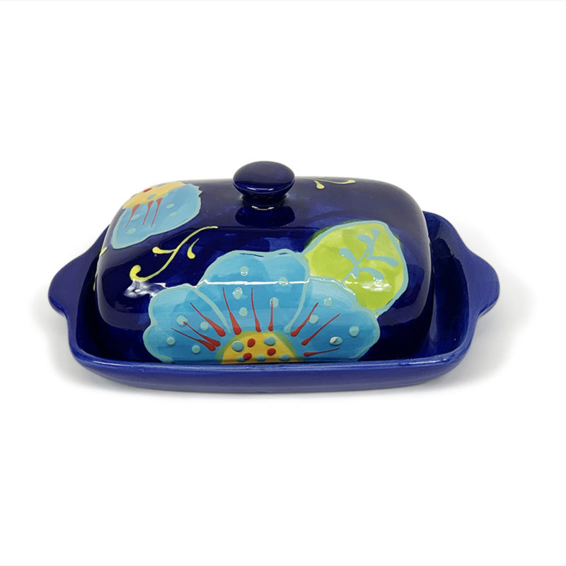 Verano Spanish Ceramics Verano Classic Spanish Ceramic Butter Dish