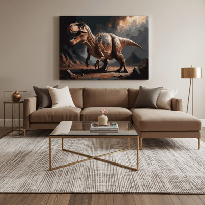 «Dinosaur Acrocanthosaurus», art mural sur toile brune