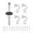 14"H 5-Arm Clear Crystal Glass Candle Holder