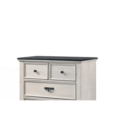 Magnifique commode bicolore de style campagnard avec tiroirs de rangement et armoire d'appoint