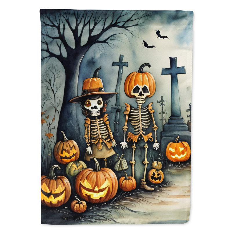 Double Sided 15.5'' H x 11.25'' W Polyester Halloween Garden Flag