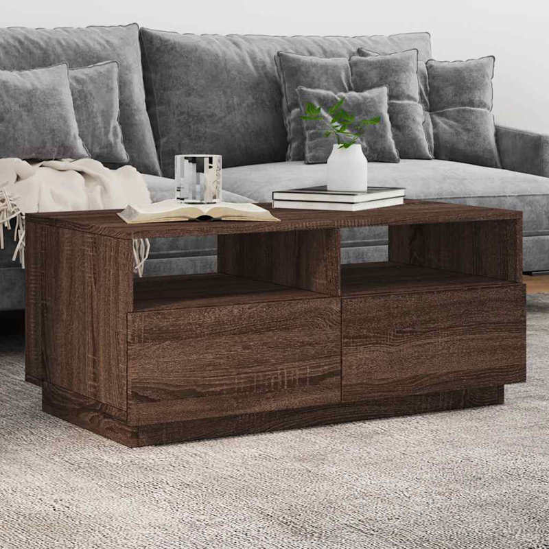 Ceriyah Frame Coffee Table, Brown Oak