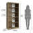 71" Tall Bookcase, 5-Tier Wooden Open Bookshelf, Modern Freestanding Storage Shelf-1800810356