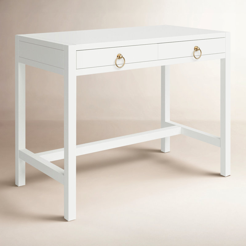 Elin Solid Wood Desk, White
