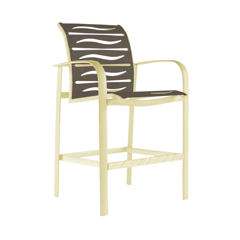 Laguna Outdoor Bar Stool, Shell, Mocha
