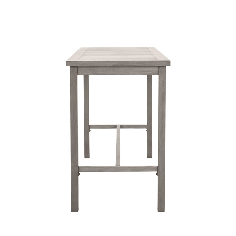 Club Aluminum Outdoor Bar Table, Oyster