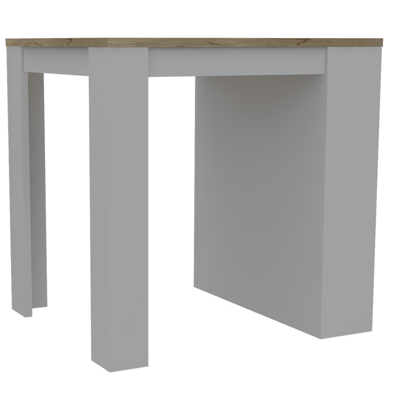 Alameda Kitchen Island, Three Drawers Concealed, Gray