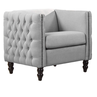 Juliet 32.28"" Wide Tufted Polyester Armchair -  Alcott HillÂ®, 8C2FA9686FBA4540BD5699B0646918C9