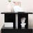 20" Modern End Table, Accent S-Shaped Coffee Table with Storage Shelf and Steel Poles, Black-2113456463-2076489157