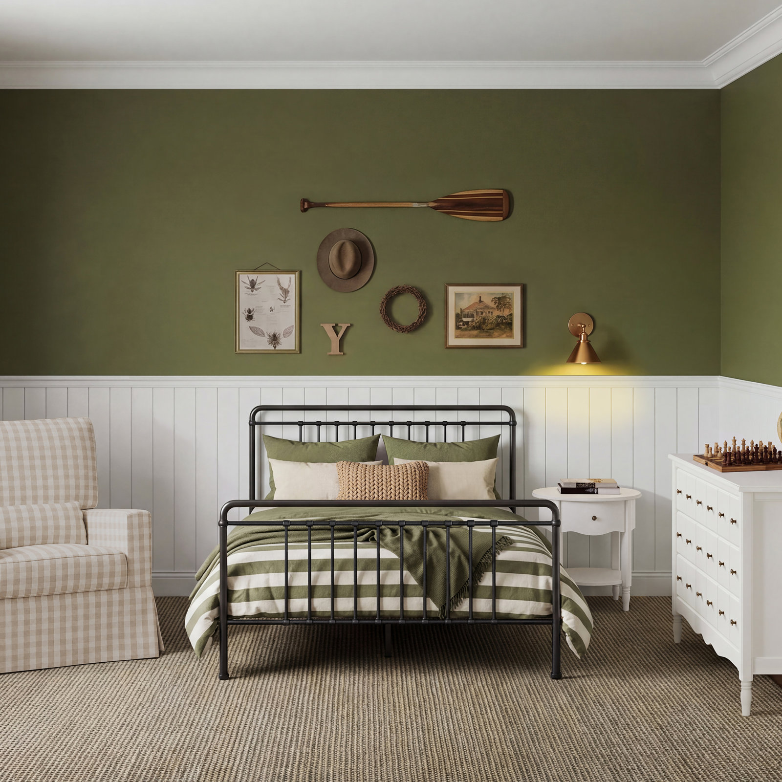 Winston Bed, Full, Vintage Iron