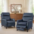 Qlipoth Traditional Breathable Top Grain Genuine Leather Pushback Recliner
