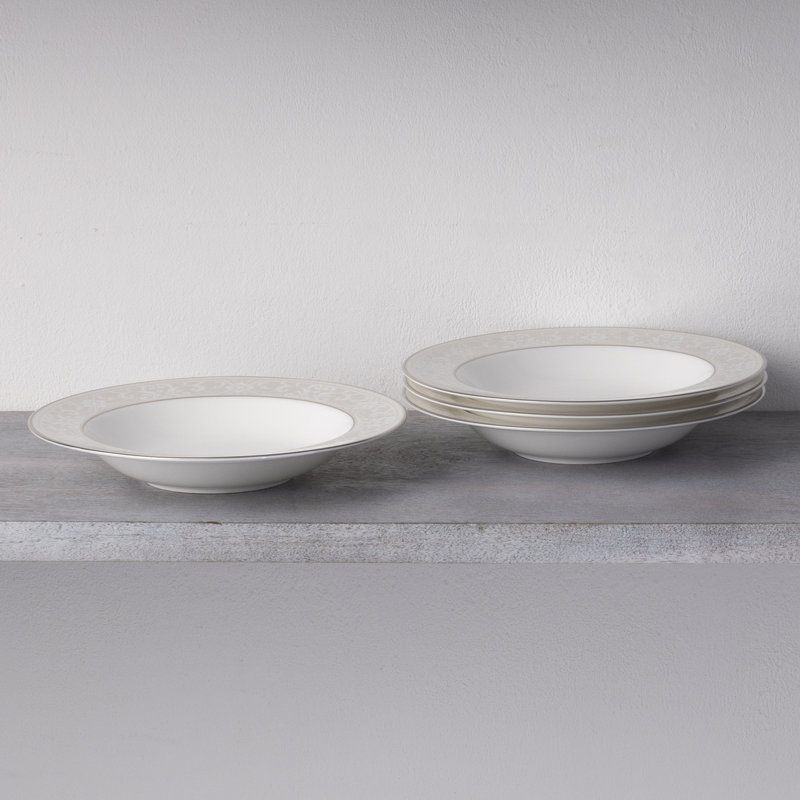 Noritake Montvale Platinum Set Of 4 Soup Bowls, 8-1/4", 10 Oz.