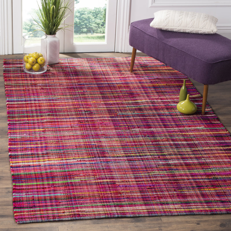 Nidhi Rag Rug Hand Woven Cotton Abstract Rug, Rectangle 4' x 6'