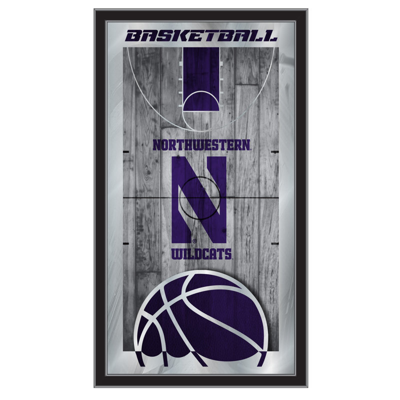 « basket mirror », impression encadrée NCAA, Northwestern