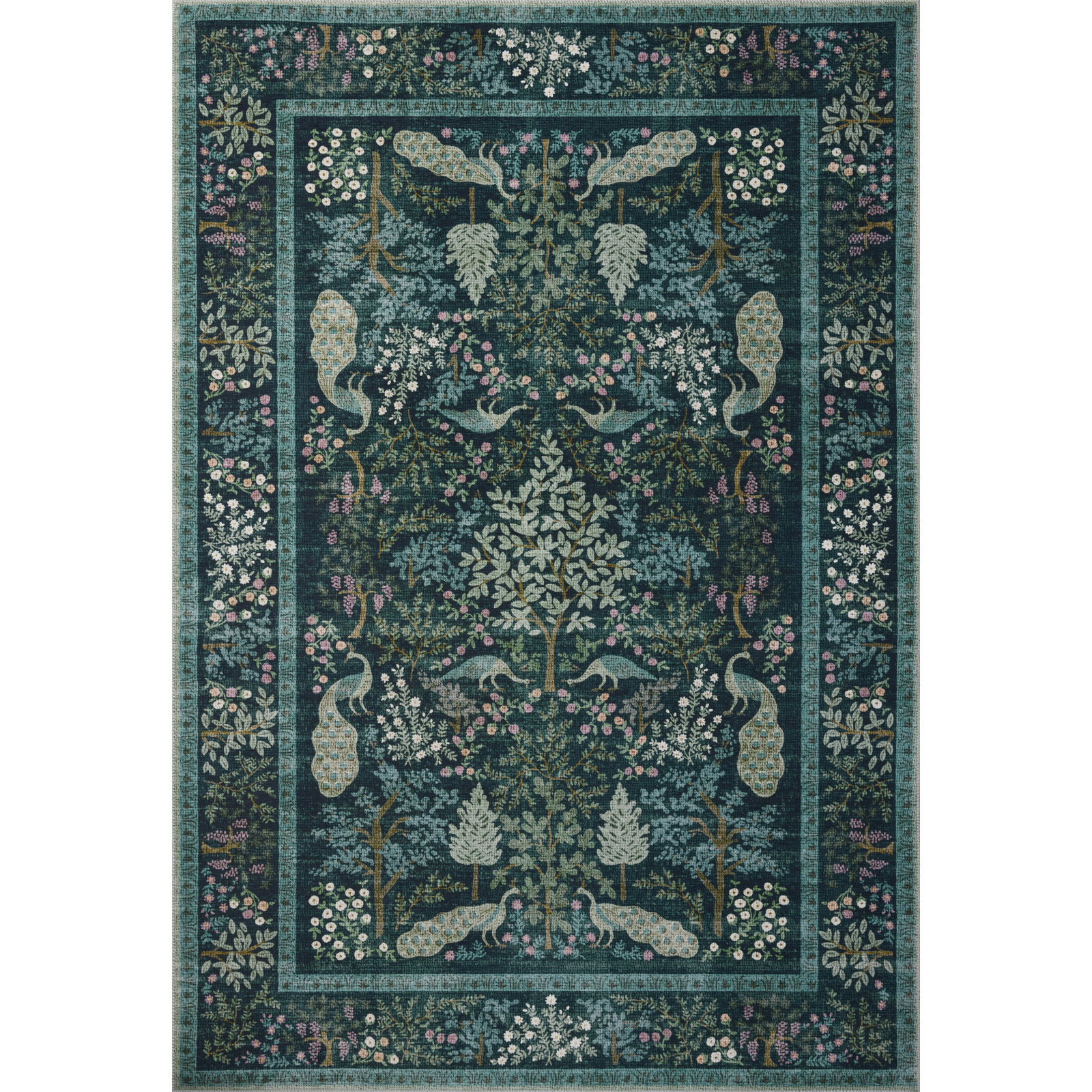Canopy Teal Area Rug, Rectangle 8'6" x 11'6"