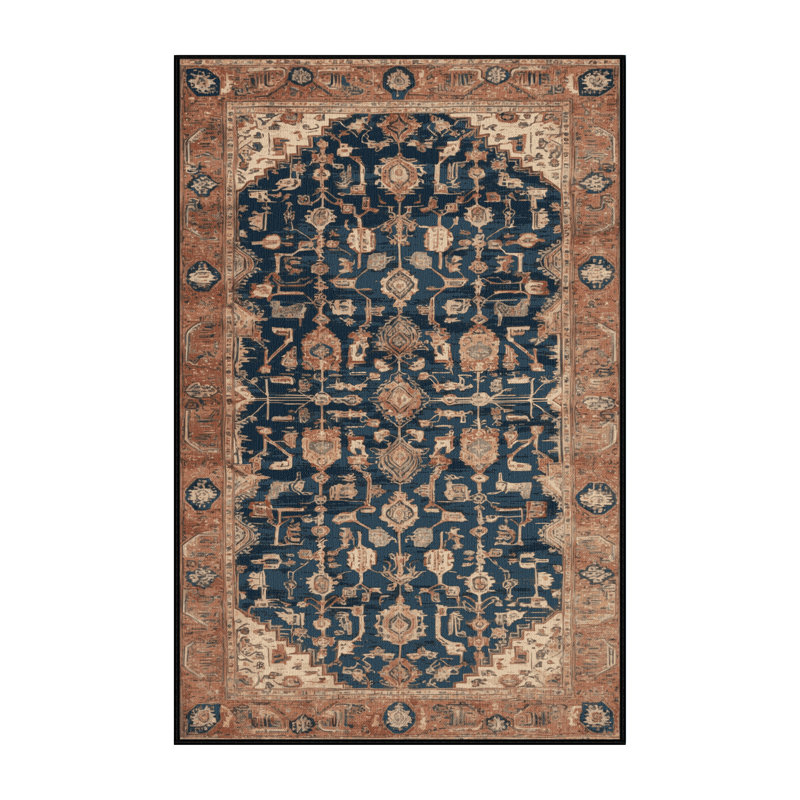 Tapis brun lavable à la machine, Rectangle 4pi x 6 pi