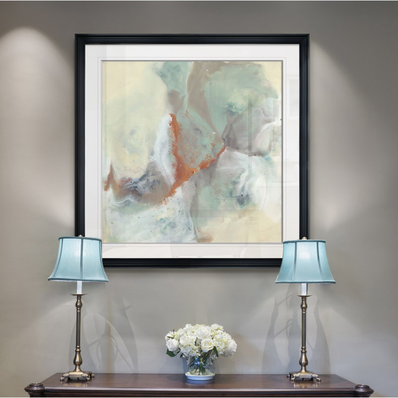 " Copper River I ", 24" H x 24" W x 1.5" D, Black Framed