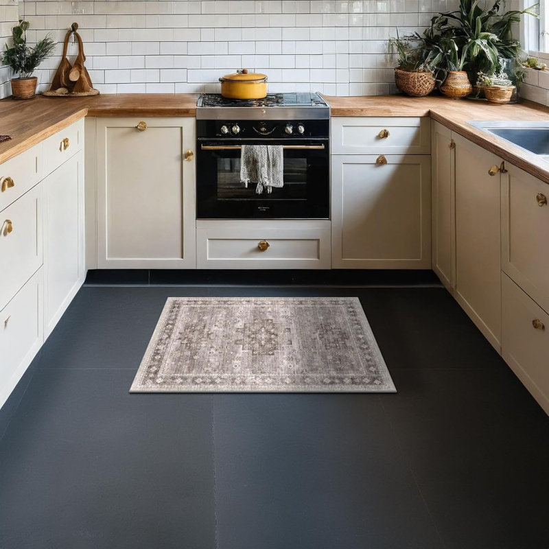 Washable Boho Kitchen Rugs Non-Slip, Rectangle 2' x 3'