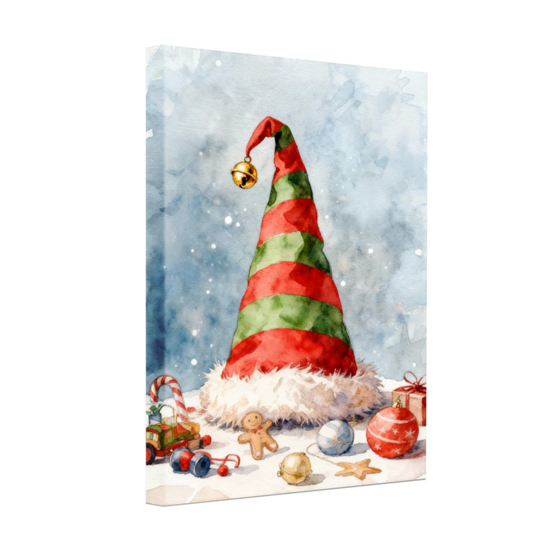 Chapeau de Noël avec ornements et cadeaux, H 30 po x l 20 po