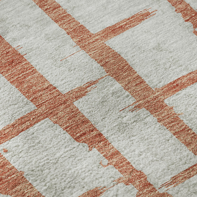 Premium Machine Washable Prisco Coral Rug, Rectangle 10' x 14'