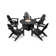 Vineyard Adirondack 6-Piece Chat Set with Fire Pit Table