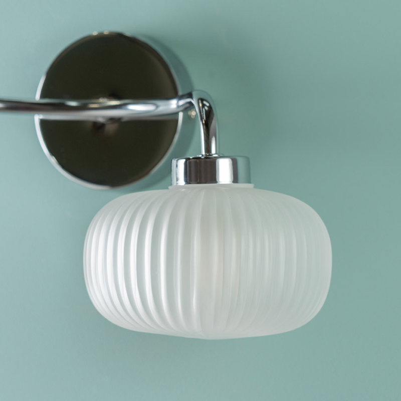 Rawdha Glass Armed Sconce, Matte Black, Yes