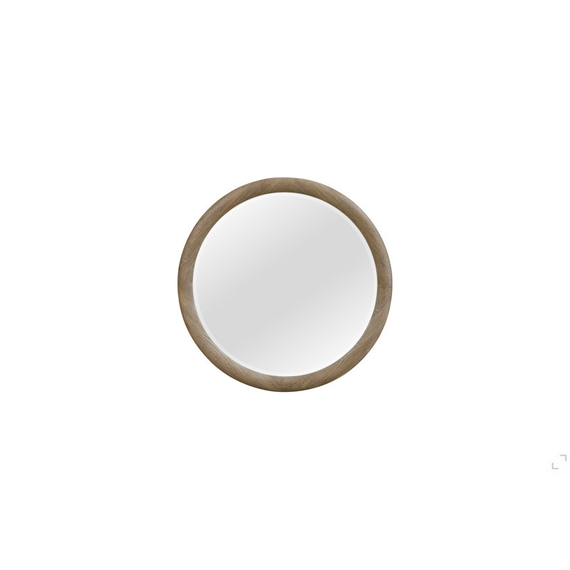 Miroir rond English Oak