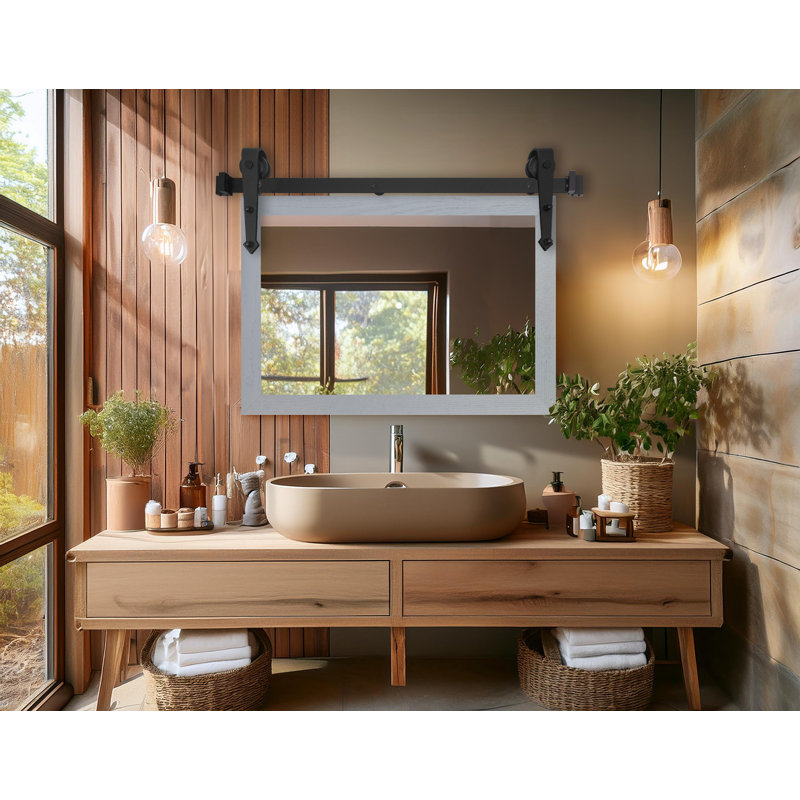Miroir Gracie Oaks, 24 po x 33 po, Gris