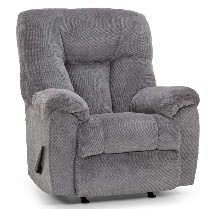 Fauteuil inclinable manuel berçant standard de 35,5 po de largeur Nia, Gris/ardoise