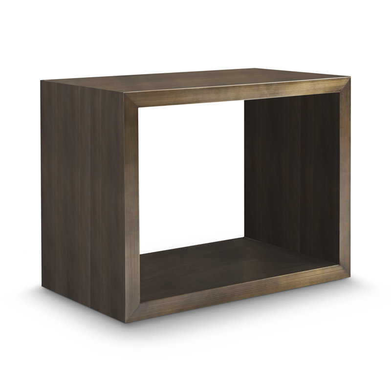 Piero Stainless Steel Top End Table, Bronze