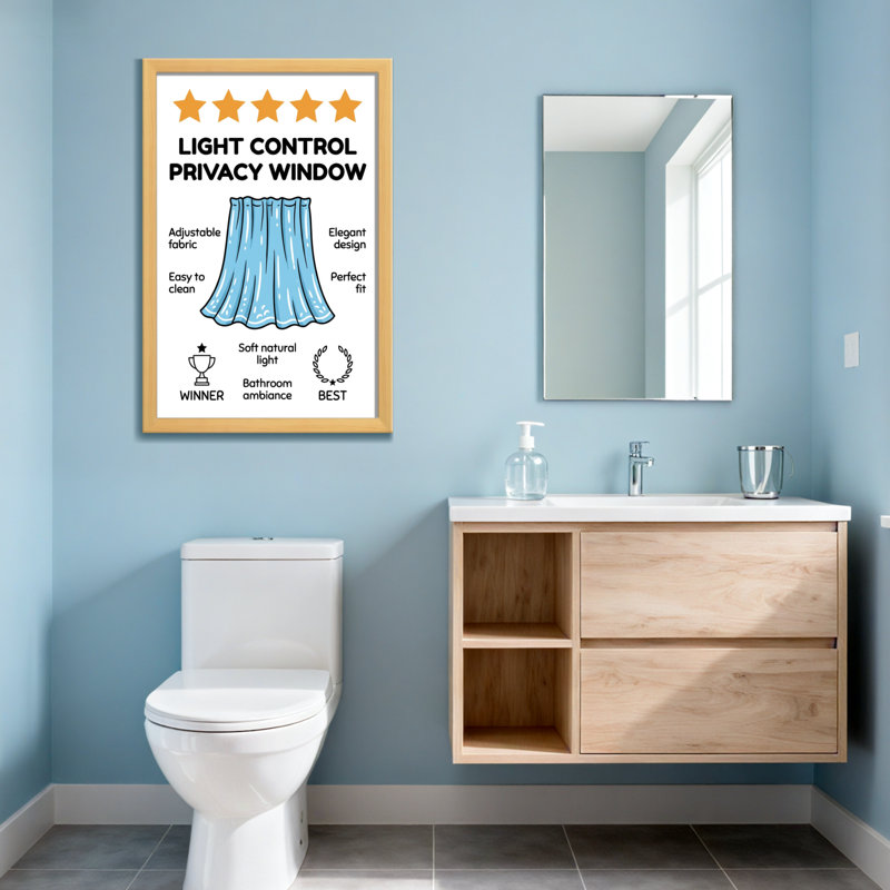 Motif de plis verticaux de bain et de lessive bleu clair, Grain de bois clair, H 18 po x l 12 po