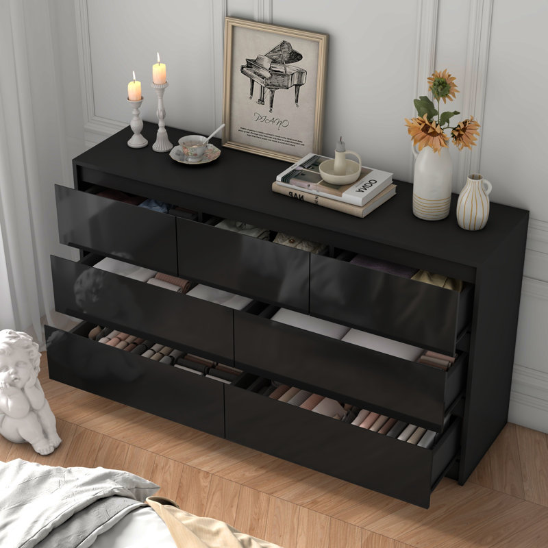 Commode 7 tiroirs Mosher Youngblood, Noir
