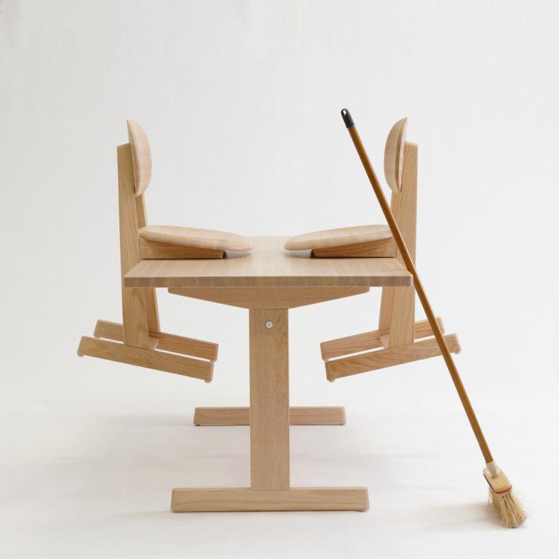 KufenKarl Solid Wood Dining Chair, Oak Nature