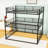 Triple Metal Bunk Bed with Safety Guardrails, Noise-Minimized Structure-162934293-162934299