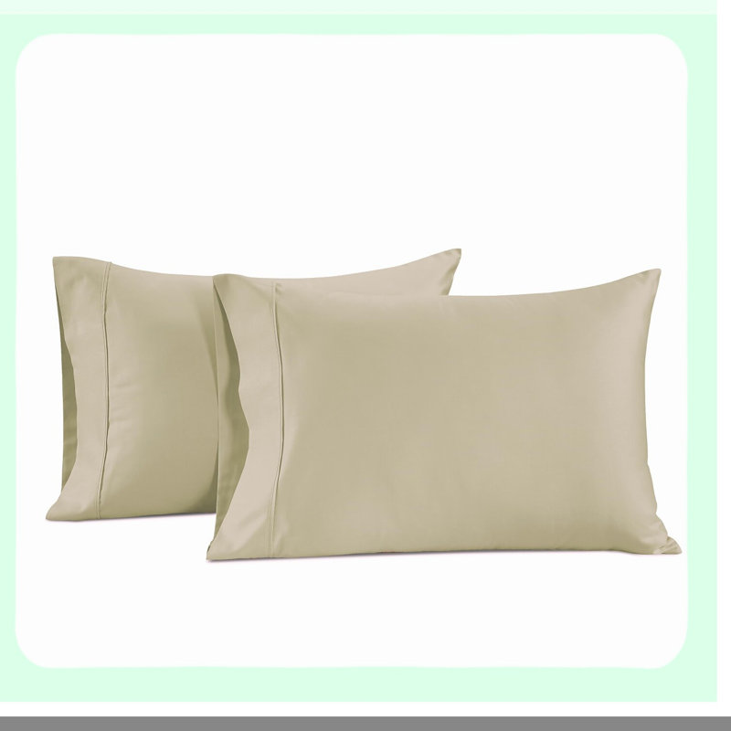 Floral Bird Pillowcase Set - 100% Cotton Bedding Shams with Envelope Closure - Pillow Covers - Set of 2 -, Linen
