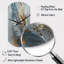 Horloge murale asymétrique en plumes dorées Wanderlust I - Glam Feather-2135674739